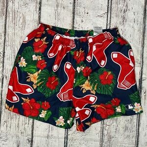 Boston Red Sox Floral MLB Baseball Womens Hawaiian Shorts